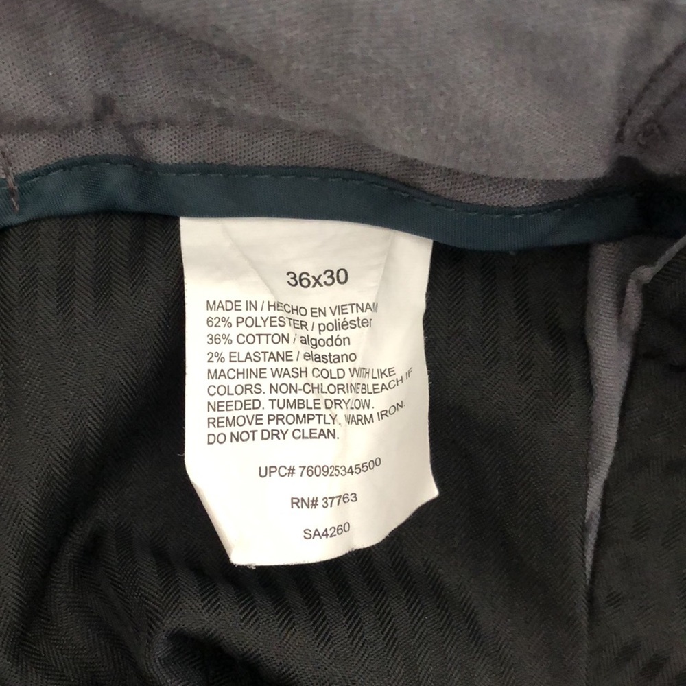 Men’s Perry Ellis dress pants - gray size 36x30 - Picture 3 of 4